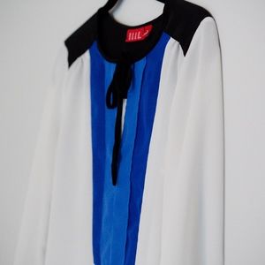 Elle blouse with tie front